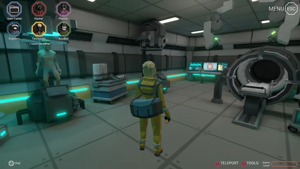 A screenshot of the CinQ coach view, observing a player's screen, live.